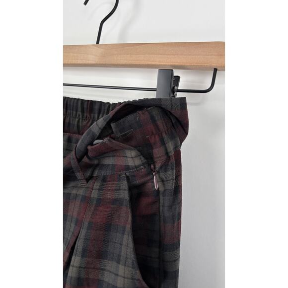 Disturbia Kalma Check Tie Belt Tapered Trouser Pant Womens Size 6 New Plaid - Picture 7 of 10